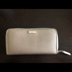 Kate Spade lightly used champagne wallet